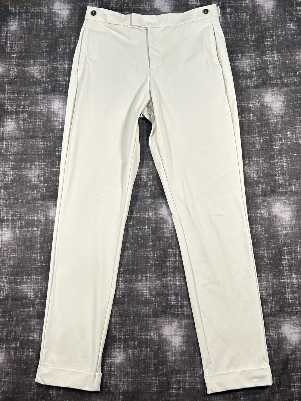 Rhone Pants Mens 30x31 Beige Commuter Pro Trouser Slim Straight Stretch Cuffed